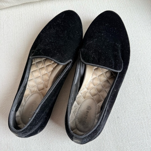Birdies The Starling Black Velvet Loafers 7.5